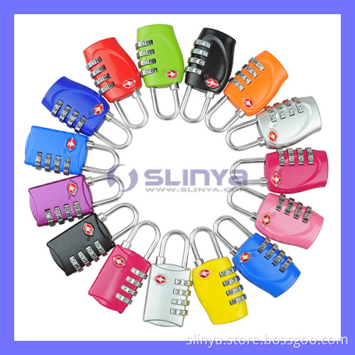 Color Mini Travel Luggage Tsa Customs Lock Resettable 3 Digit Combination Padlock Password Suitcase (TSA-01)